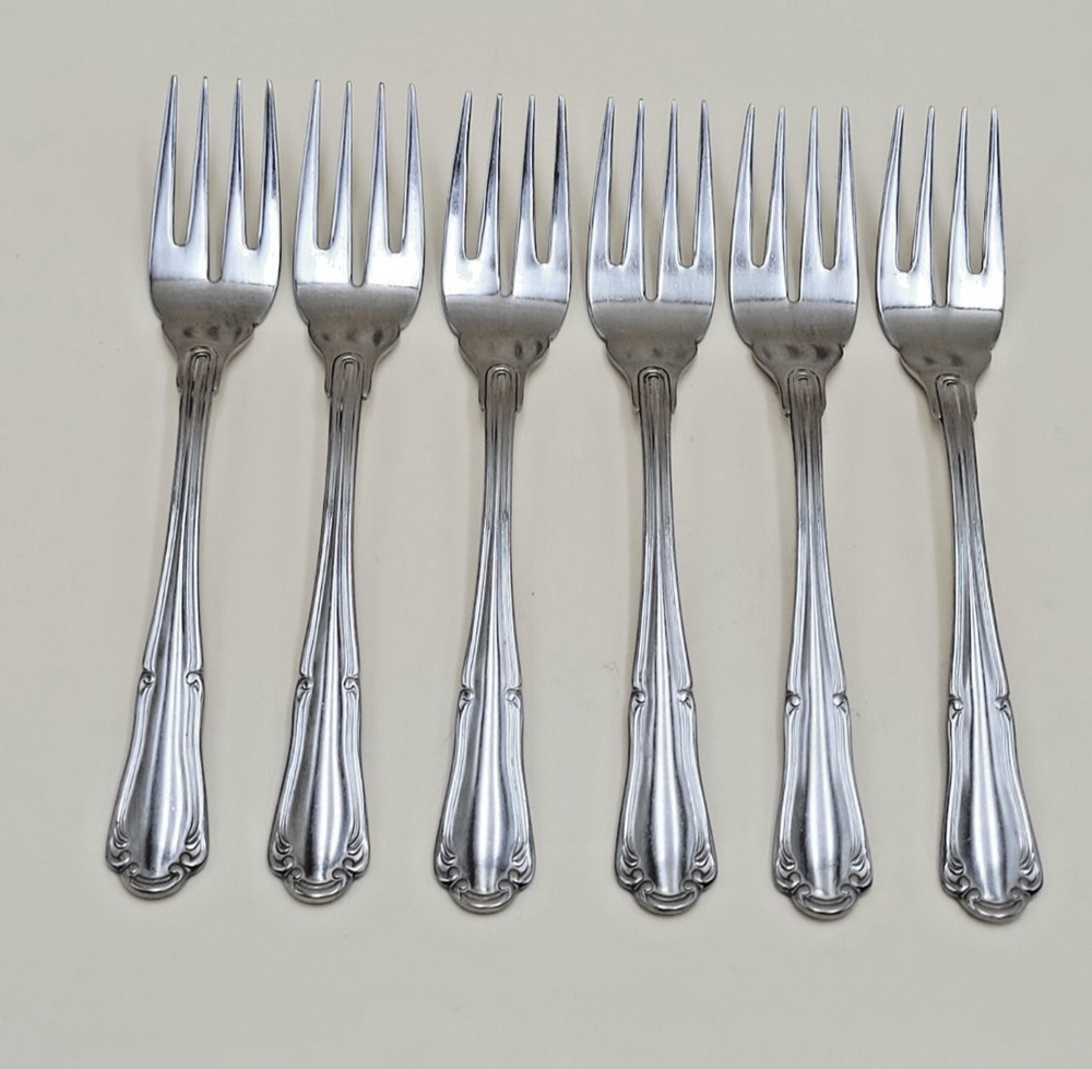 Set of 6 Wallace Hotel Lux Salad Fork Stainless Steel